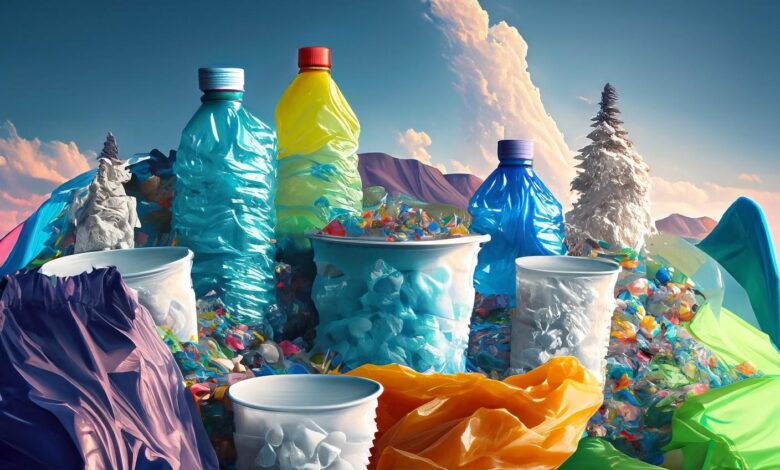 the plastics dilemma firefly a landscape made of plastic bottles plastic bags plastic cups plastic clothes 90449